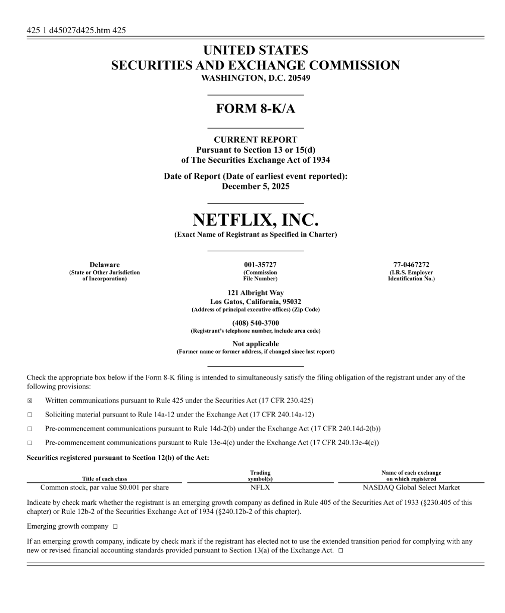 ACEF cung cấp tài liệu Việt hoá hồ sơ thương vụ Netflix và Warner Bros. Discovery